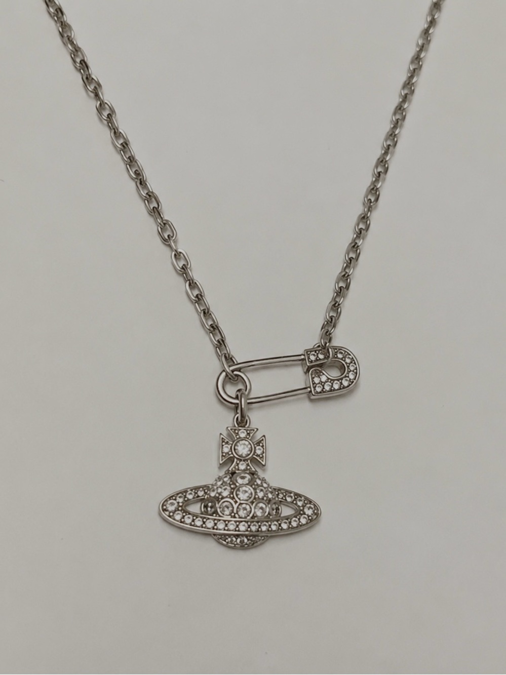 Vivienne Westwood Lucrece Crystal Orb Pendant Necklace – Silver - Picture 2 of 11